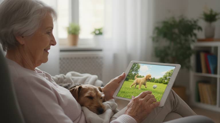 Virtuelle Hunde Spiele für Senioren: Trost, Training, Therapie