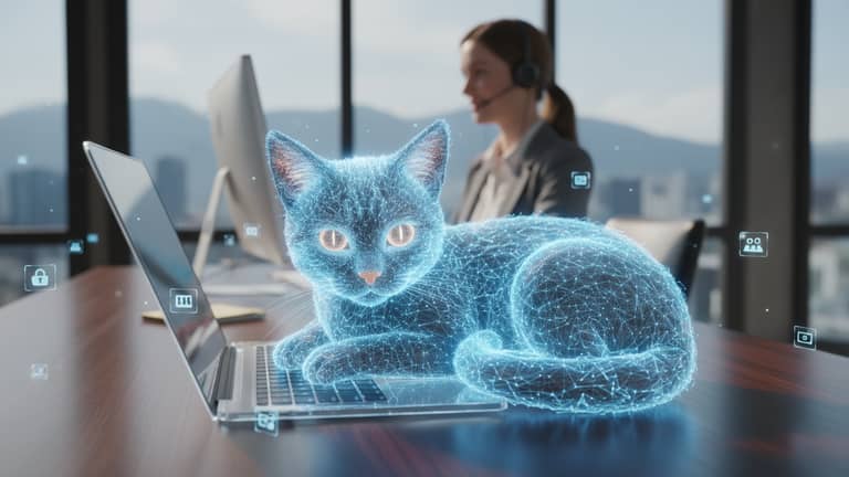 Virtuelle Katze für Berufstätige – Trost, Risiko und Echte Grenzen