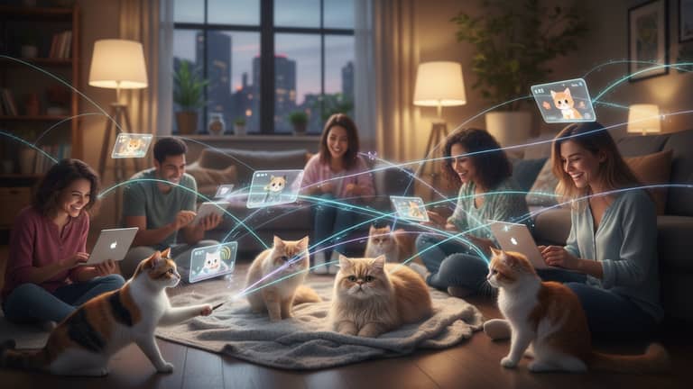 Virtuelle Katzenliebe Online Community: Echte Gefühle mit KI-Katzen