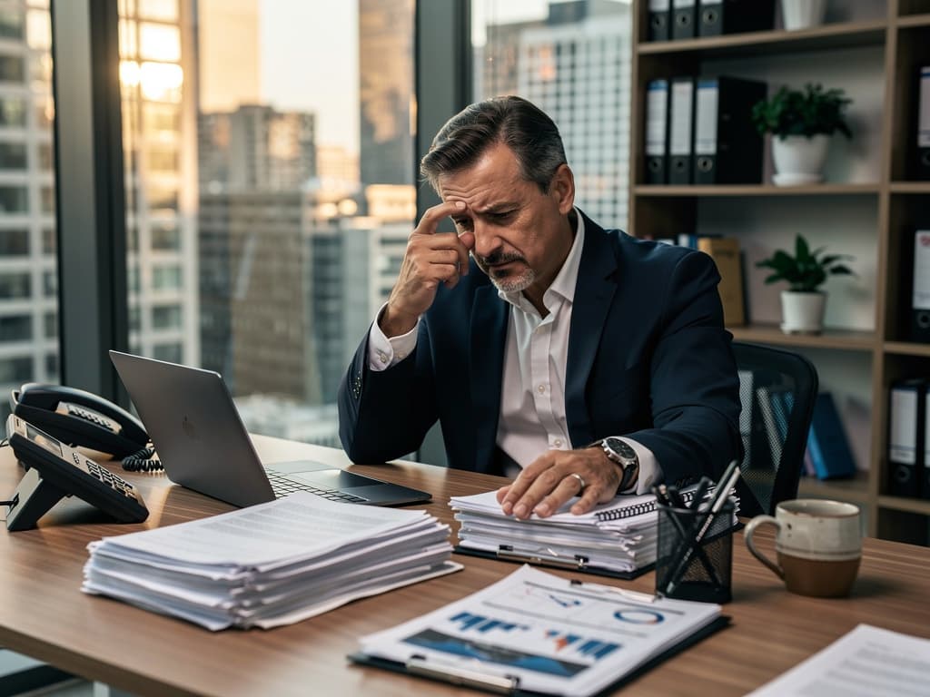 Zapracowany menedżer