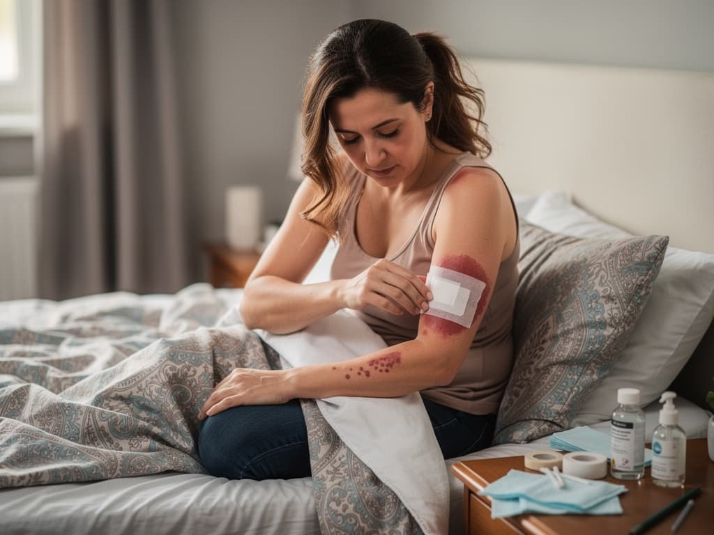 Pacjent po operacji szuka wskazówek dotyczących rekonwalescencji i pielęgnacji rany