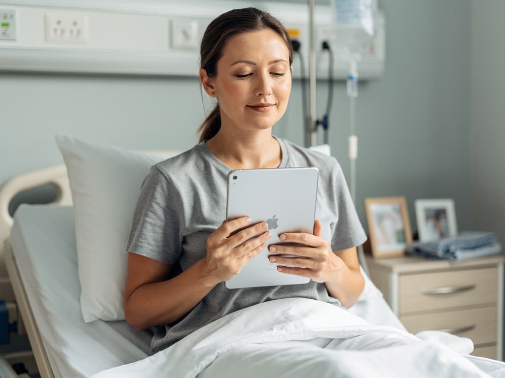 Patienten mit Angstzuständen erhalten emotionale Unterstützung.