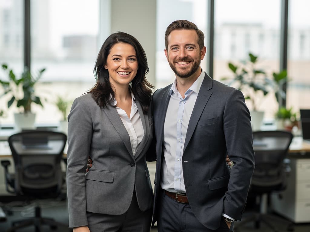 Pracownicy firmy technologicznej szukają partnerów o podobnych zainteresowaniach.