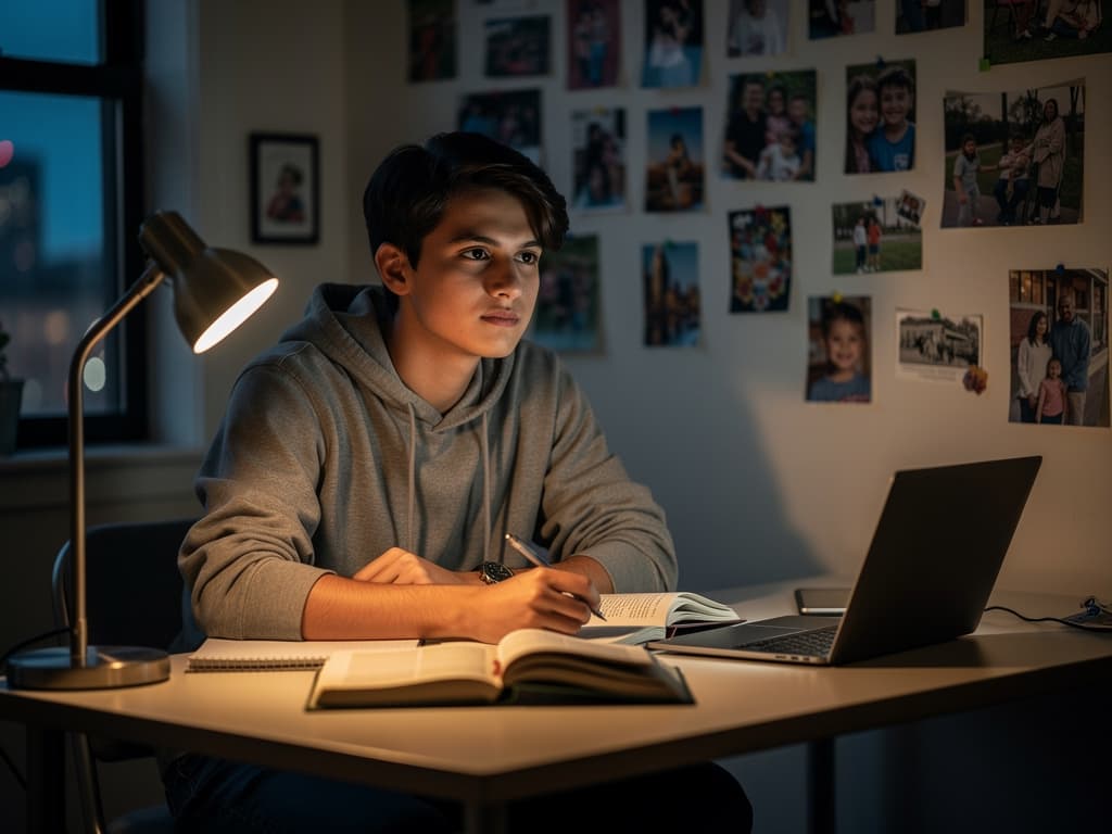 Student z dala od domu