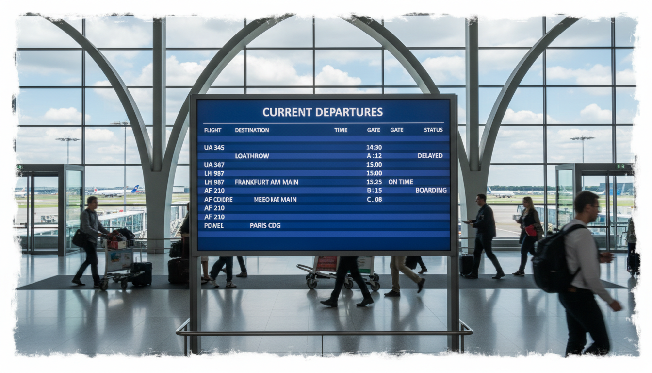 Aktualne odloty bez chaosu: czytaj tablicę jak insider