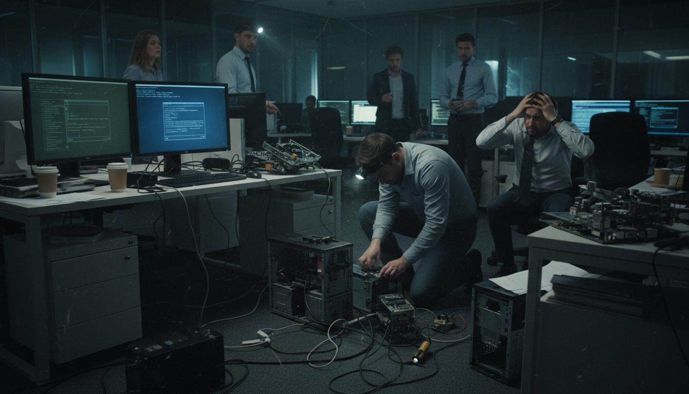 Awaria komputera w firmie: praktyczny przewodnik co robić krok po kroku