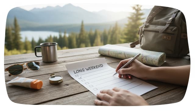 Checklista dlugi weekend: plan, pakowanie i plan B bez chaosu