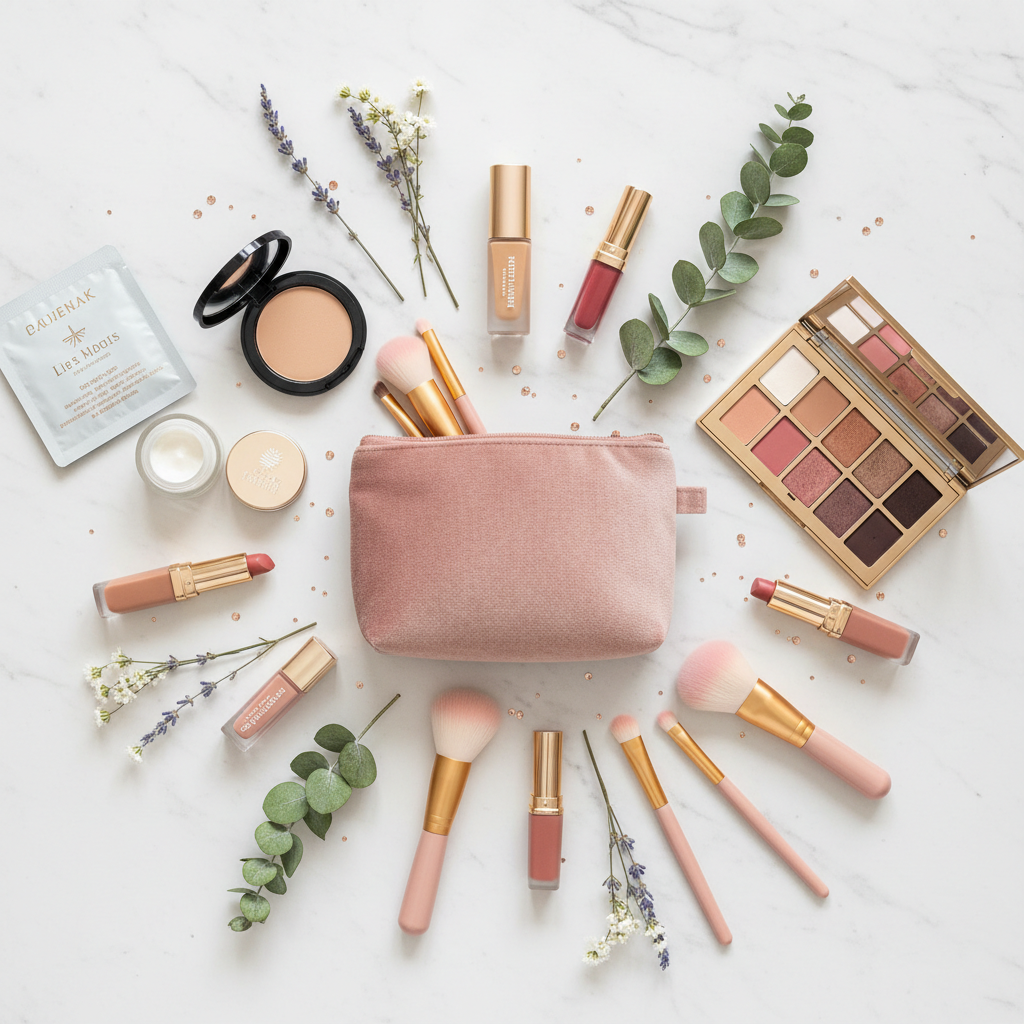 Cosmetics Flat Lay