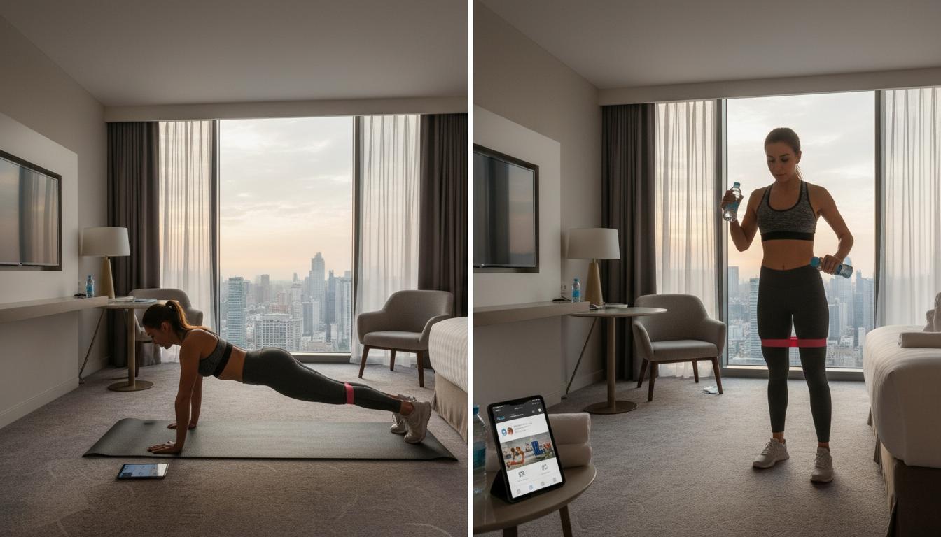 Ćwiczenia fitness do hotelu, które eliminują wymówki w podróży