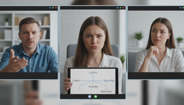 Ćwiczenie trudnych rozmów online: praktyczny przewodnik z symulacja.ai