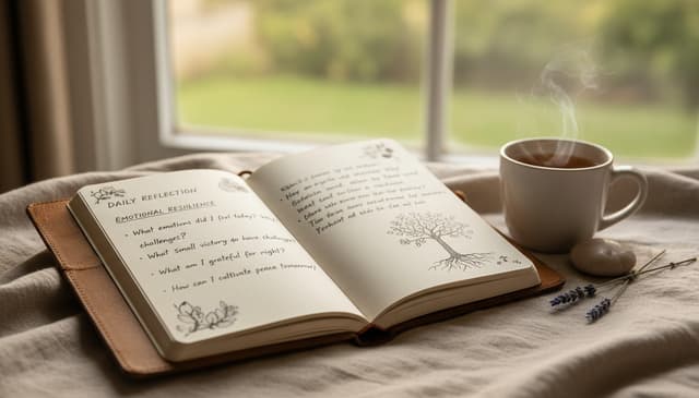 Daily reflection journal prompts for building emotional resilience
