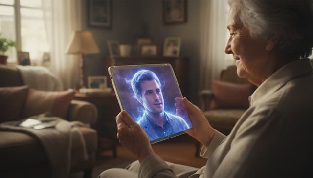How digital memorial conversations comfort elderly loved ones