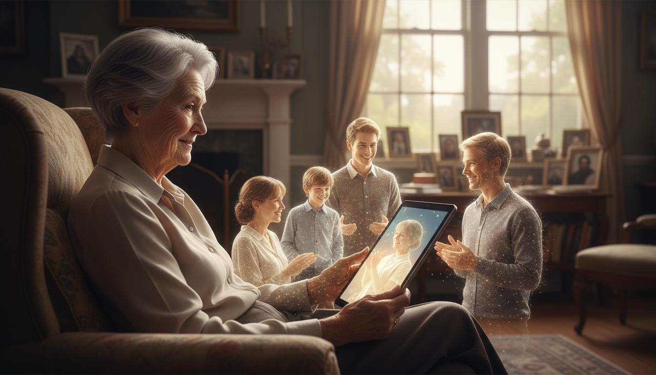 Digital Memorial Conversations: Fostering Family Connection with the Elderly