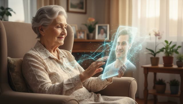 How digital memorial conversations support grief in the elderly