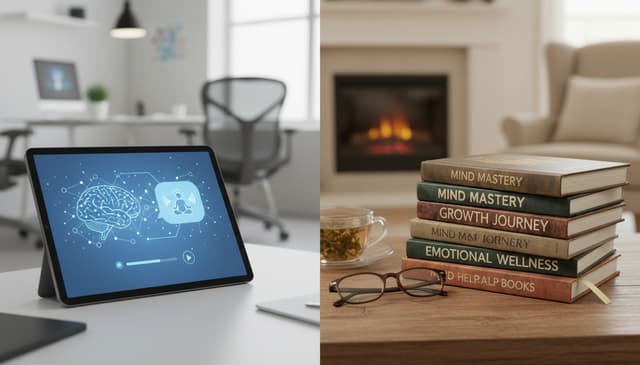 Digitale Psychoedukation vs Selbsthilfebücher: ein vergleichender Überblick