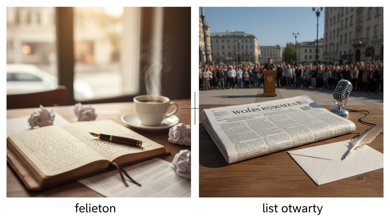 Felieton a list otwarty: najważniejsze różnice i zastosowania