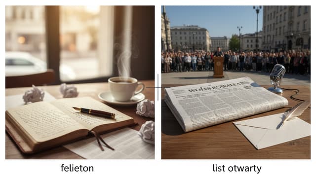 Felieton a list otwarty: najważniejsze różnice i zastosowania