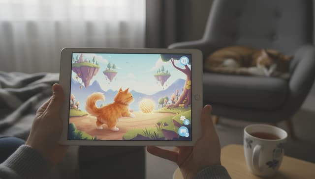 Gry z kotem na tablet: jak bawić się i rozwijać swojego pupila