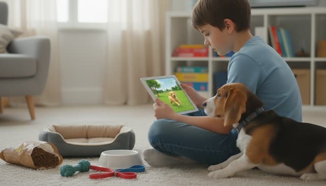 Haustier simulation: learning responsibility through virtual pet care