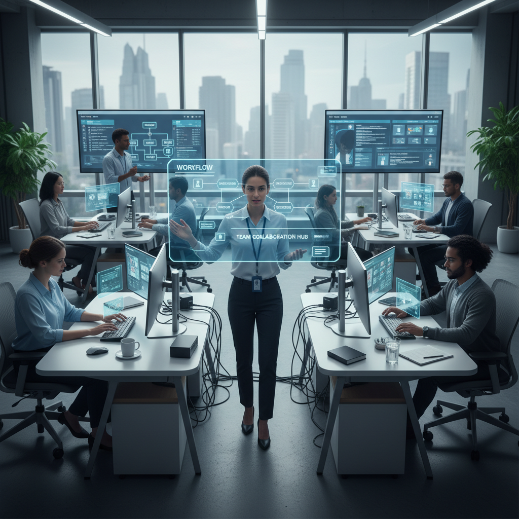 Information coordinator facilitating team collaboration in a modern digital workspace