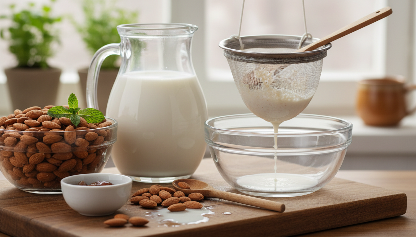 Domowe mleko migdałowe, które naprawdę smakuje lepiej niż sklepowe