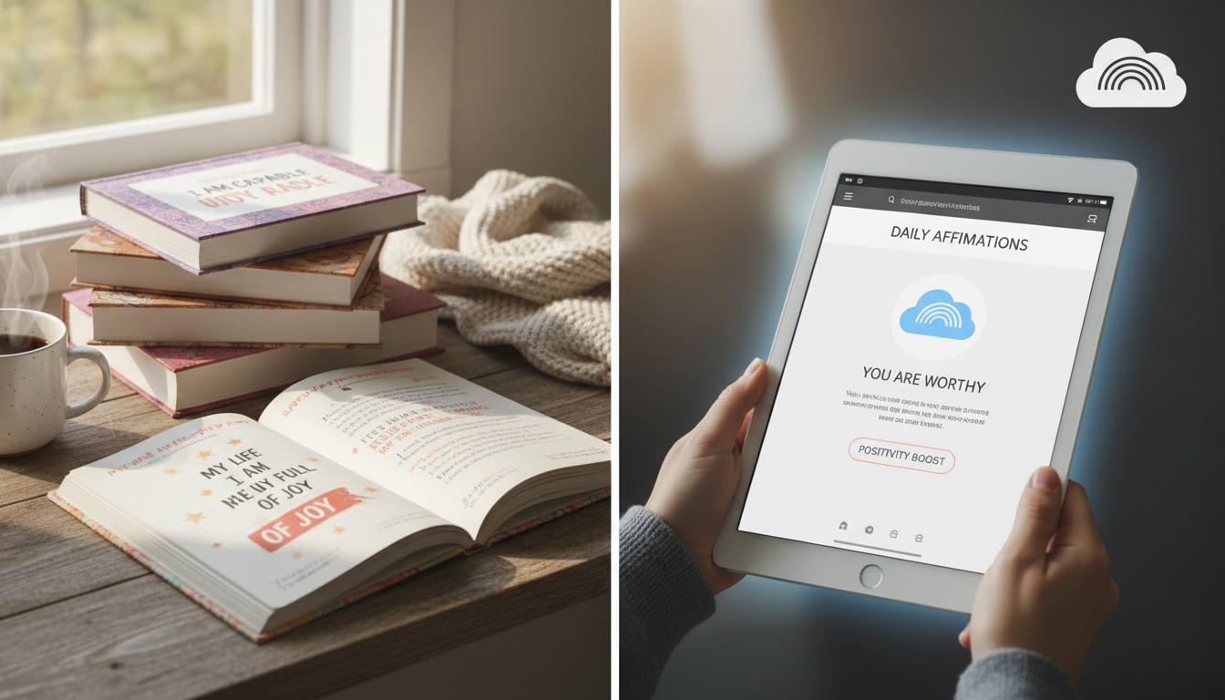 Książki z afirmacjami vs online: co wybrać dla codziennej motywacji