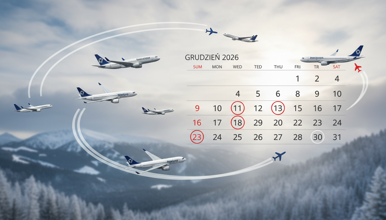 Loty grudzień 2026 pod lupą AI: kiedy kupić, dokąd lecieć