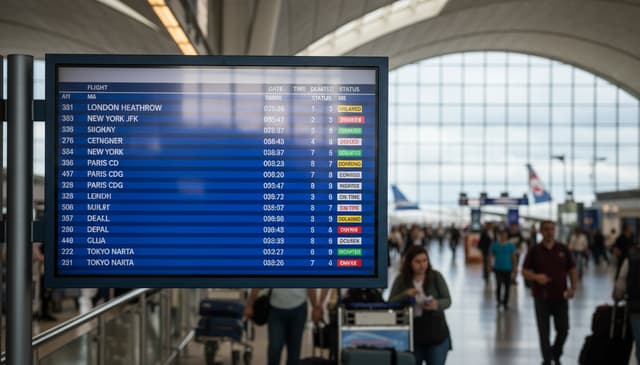 Monitor odlotow: jak czytać tablicę, która potrafi kłamać