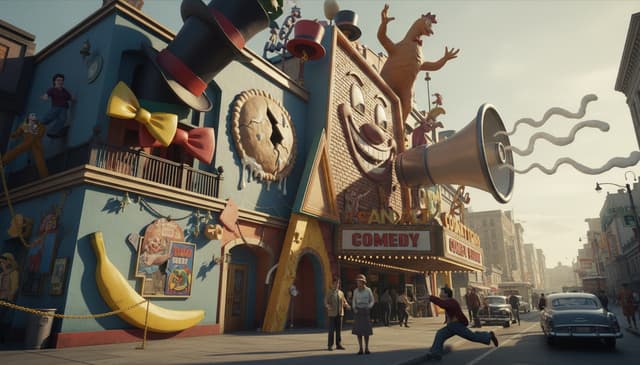 How movie building walls comedy shapes humor in film narratives