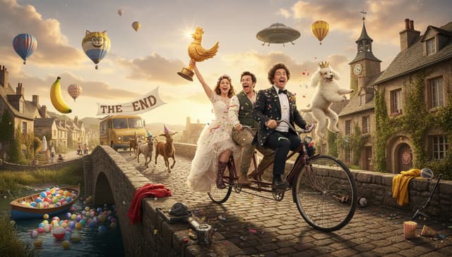 The definitive ending comedy: understanding movie finales with a twist