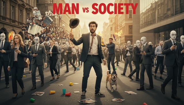 How Man Vs Society Comedy Explores Social Conflicts on Screen