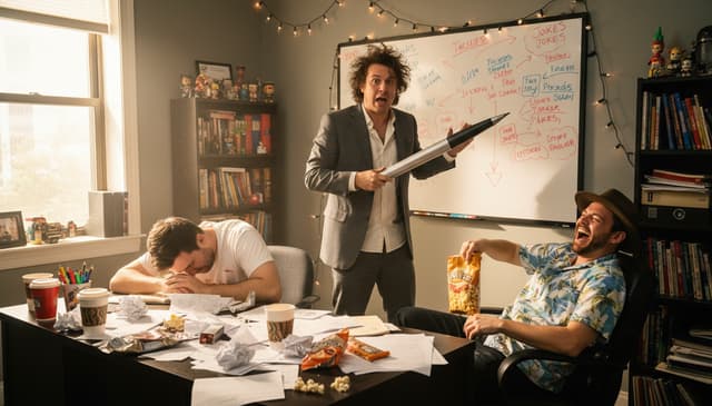 How Multiple Drafts Shape the Humor in Comedy Movies