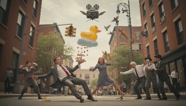 How the movie omniscient camera enhances comedy storytelling