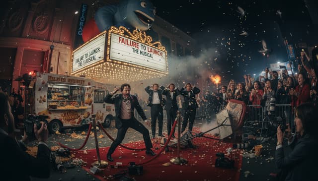 How a movie opening night disaster comedy turns chaos into laughs