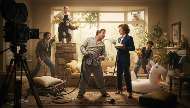 How movie static camera comedy shapes humor and storytelling