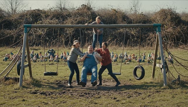 How movie swing fences creates comedy through unexpected moments