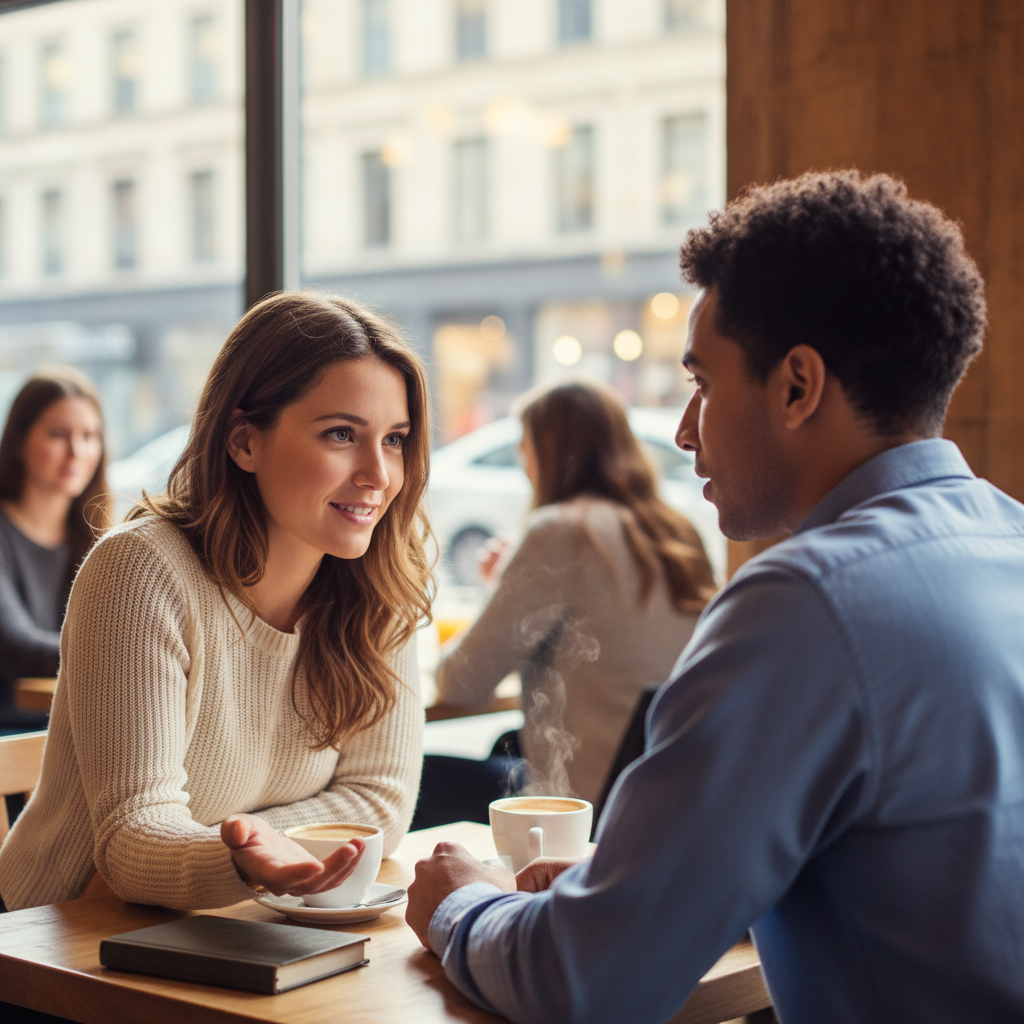 Osoba słuchająca z zaangażowaniem, psychologia komunikacji interpersonalnej, relacje międzyludzkie