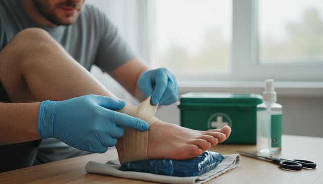 Pierwsza pomoc przy skręceniach: praktyczny przewodnik krok po kroku