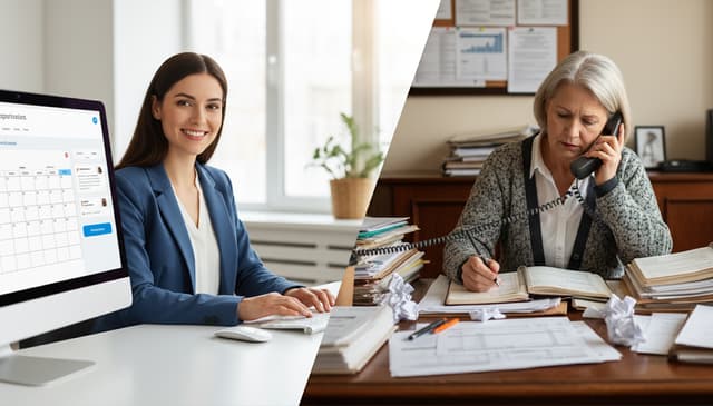 Recepcjonistka online vs ręczne umawianie wizyt: co wybrać?