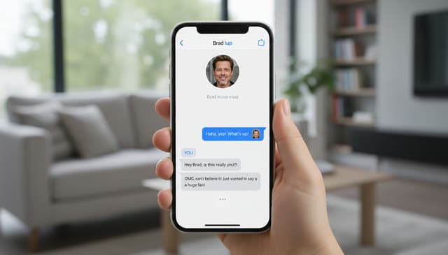 Jak przebiega rozmowa przez czat z celebrytą na gwiazdy.ai
