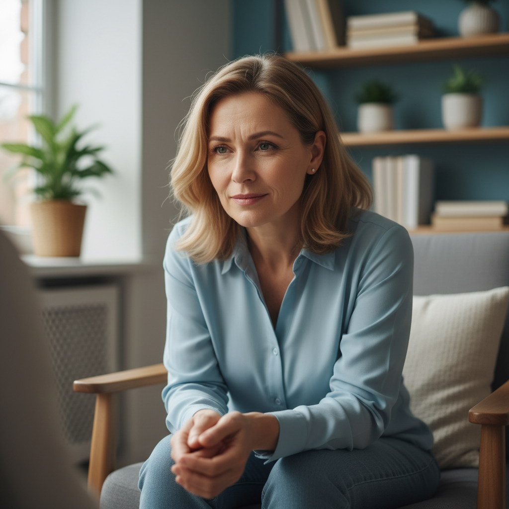 Terapeuta słucha pacjenta – intensywna koncentracja i empatyczne podejście