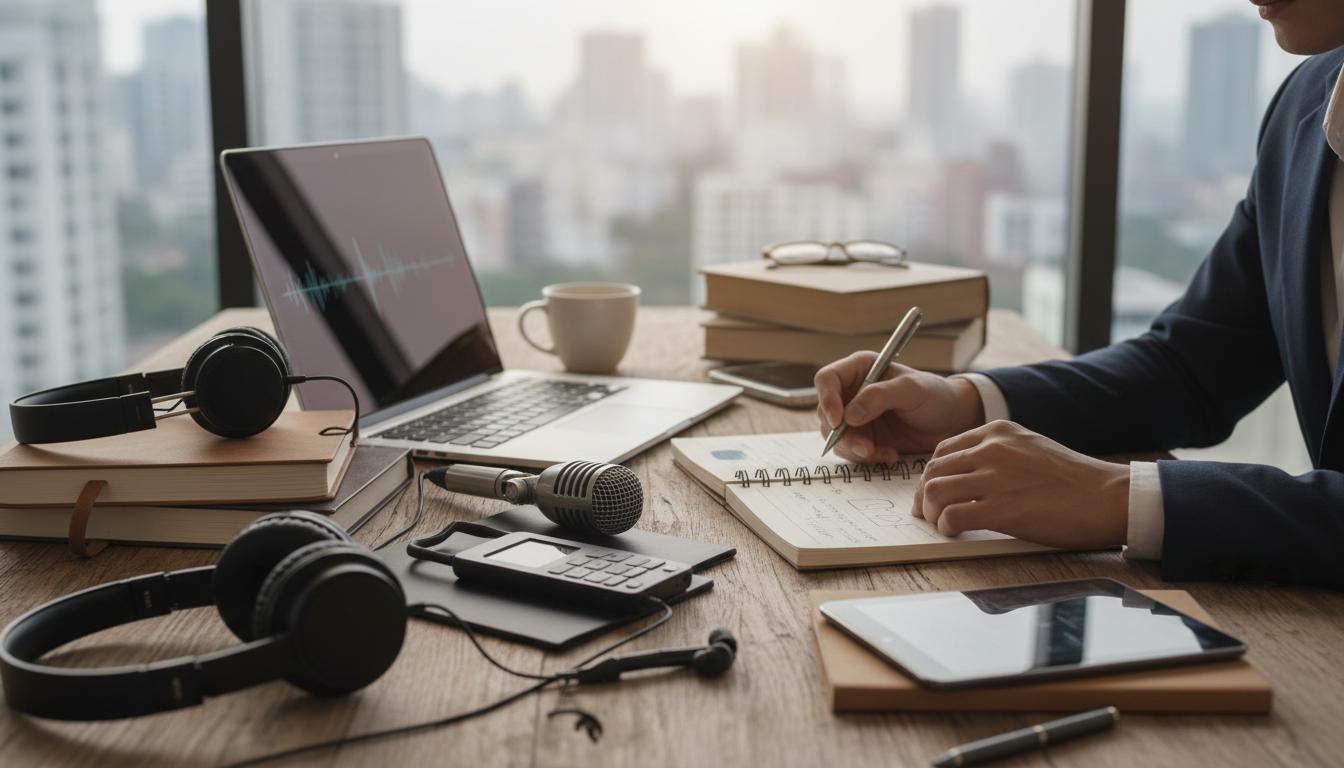 Transkrypcja nagrań z podcastów biznesowych: jak ułatwić pracę