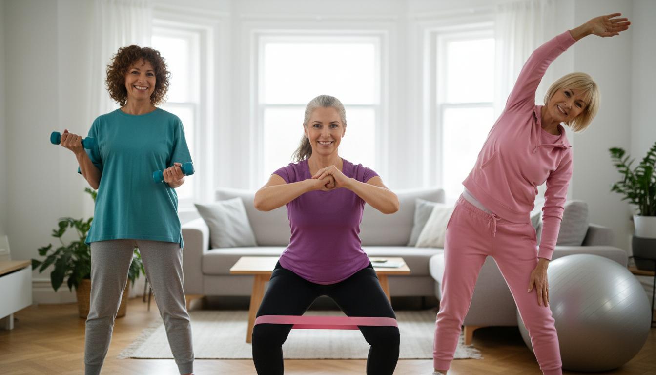Trening fitness dla kobiet po 50 roku życia w domu: praktyczny przewodnik