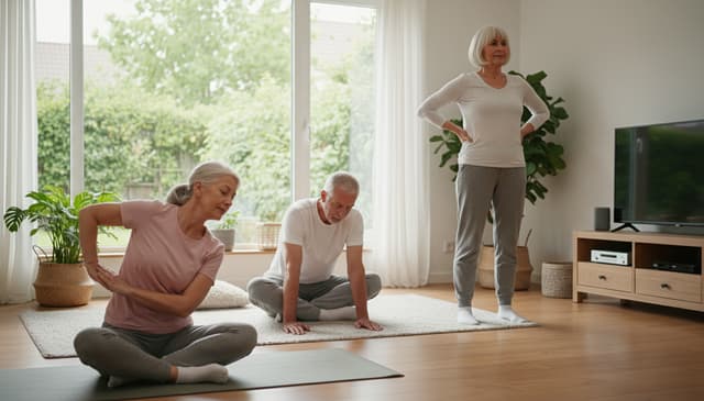 Trening fitness dla osób starszych na kręgosłup w domu: praktyczny przewodnik