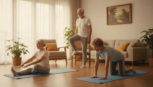 Trening fitness dla osób starszych na stawy w domu: praktyczny przewodnik