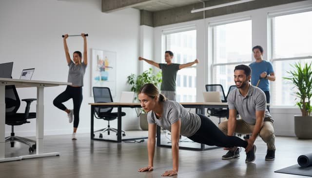 Trening w biurze: praktyczne porady na aktywny dzień pracy
