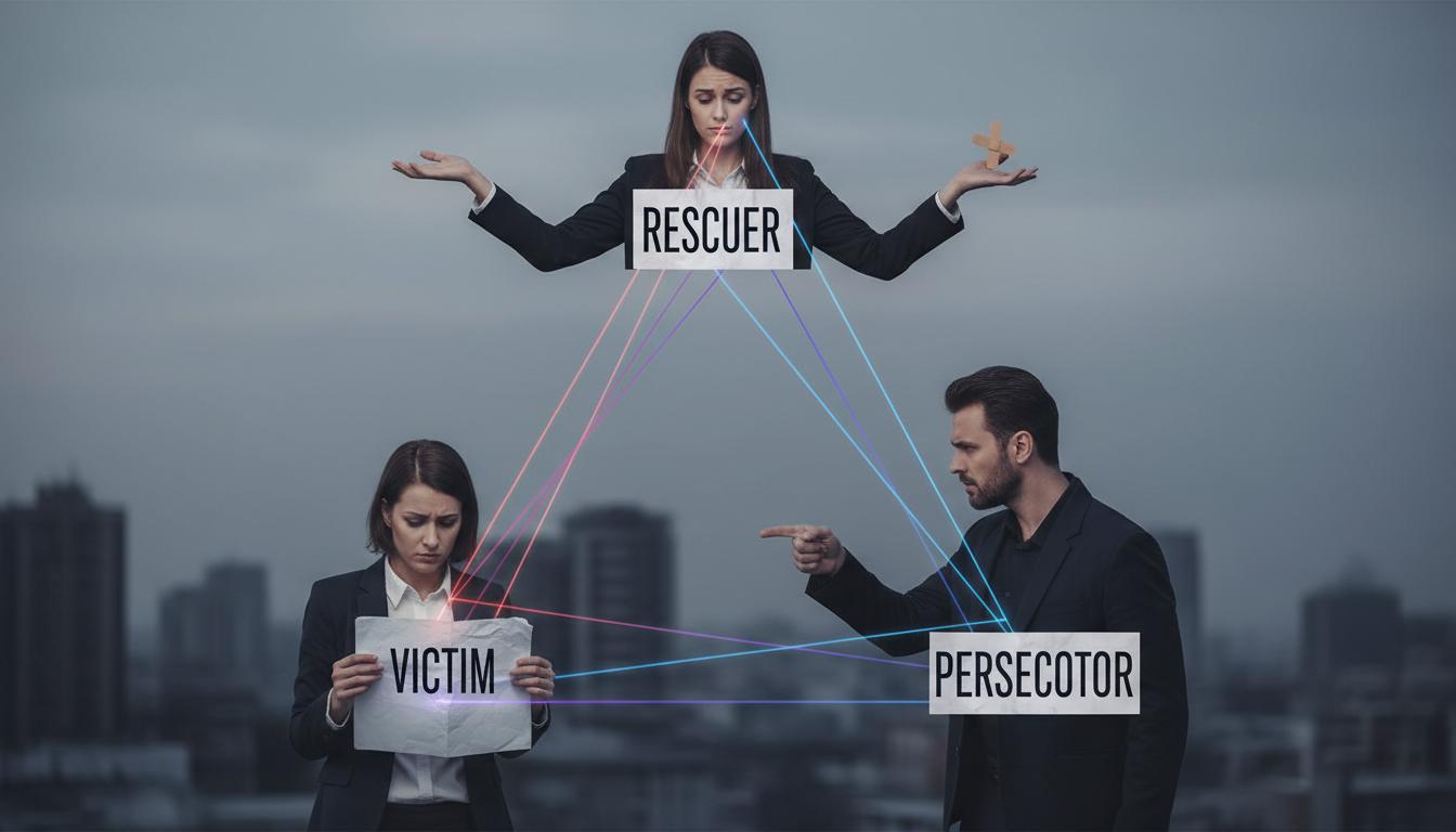 Trójkąt dramatyczny: jak rozpoznać i przerwać schematy konfliktów