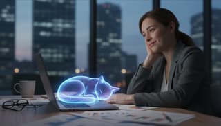 Virtuelle Katze für gestresste Berufstätige: Entspannung am Arbeitsplatz