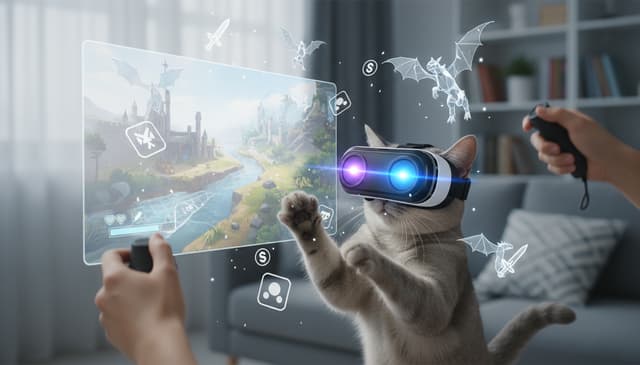 Virtuelle Katze Vs VR-Spiele: ein Vergleich der Virtuellen Welten