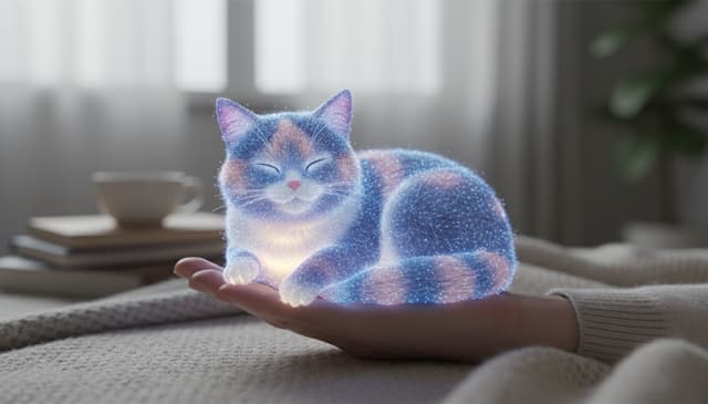 Virtuelle Katze zum Stressabbau: wie digitale Begleiter entspannen helfen